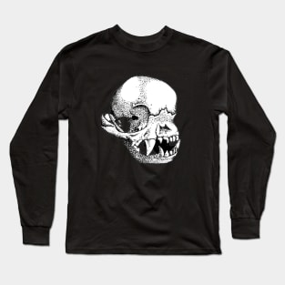 Boston Terrier Skull Long Sleeve T-Shirt